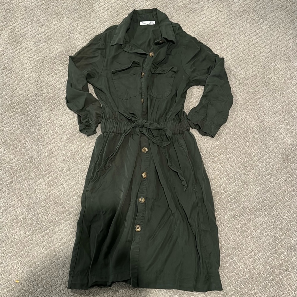 Dark green casual dress